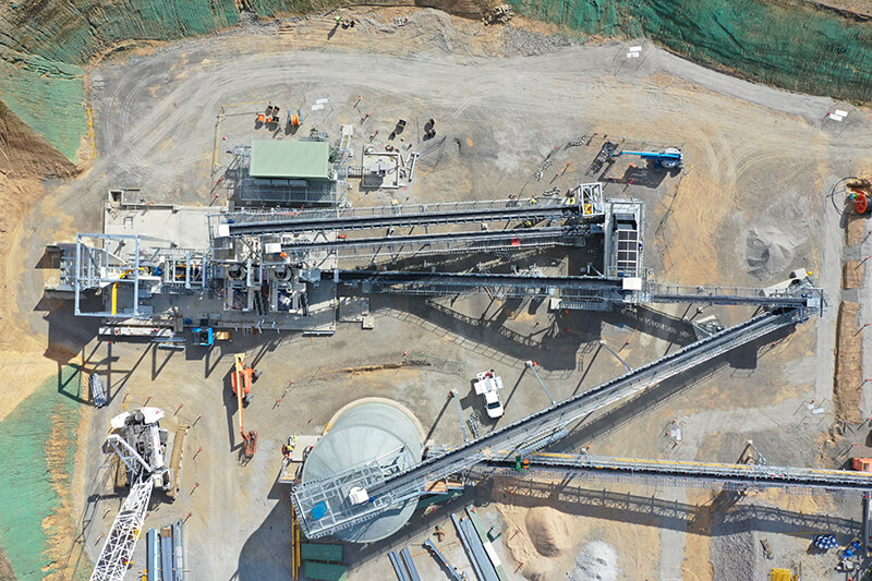 The Terex Jaques modular crushing and screening plant at Dargues Gold Mine, in Mayors Creek, NSW
